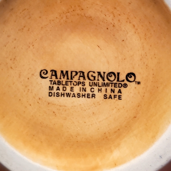 Retired Pottery Campagnolo Mugs set of two 4.5" - Picture 4 of 6